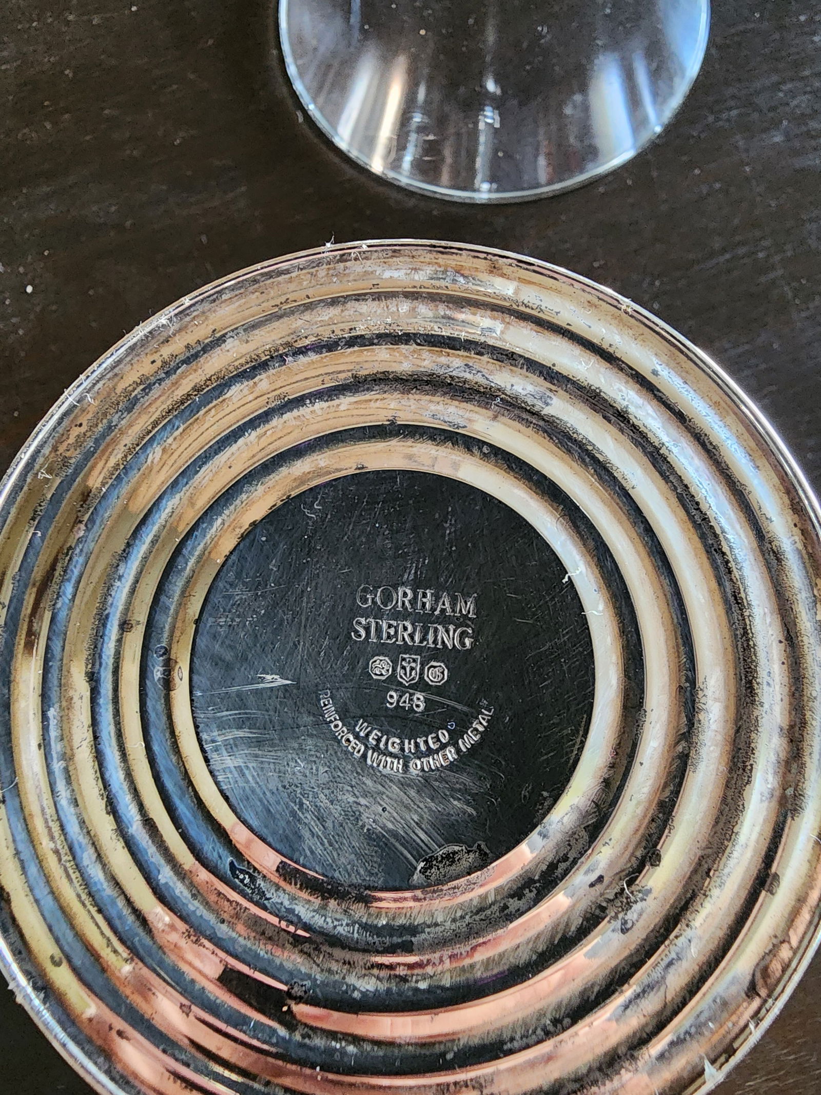 1970s Gorham Sterling Silver Candle Sticks With Etched Glass Hurricane Shades - a Pair - 5