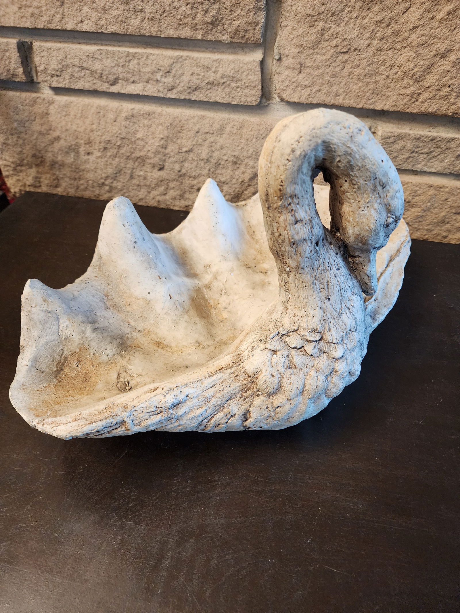 Rare and Fabulous Antique Metal Swan Bird Feeder. - 6