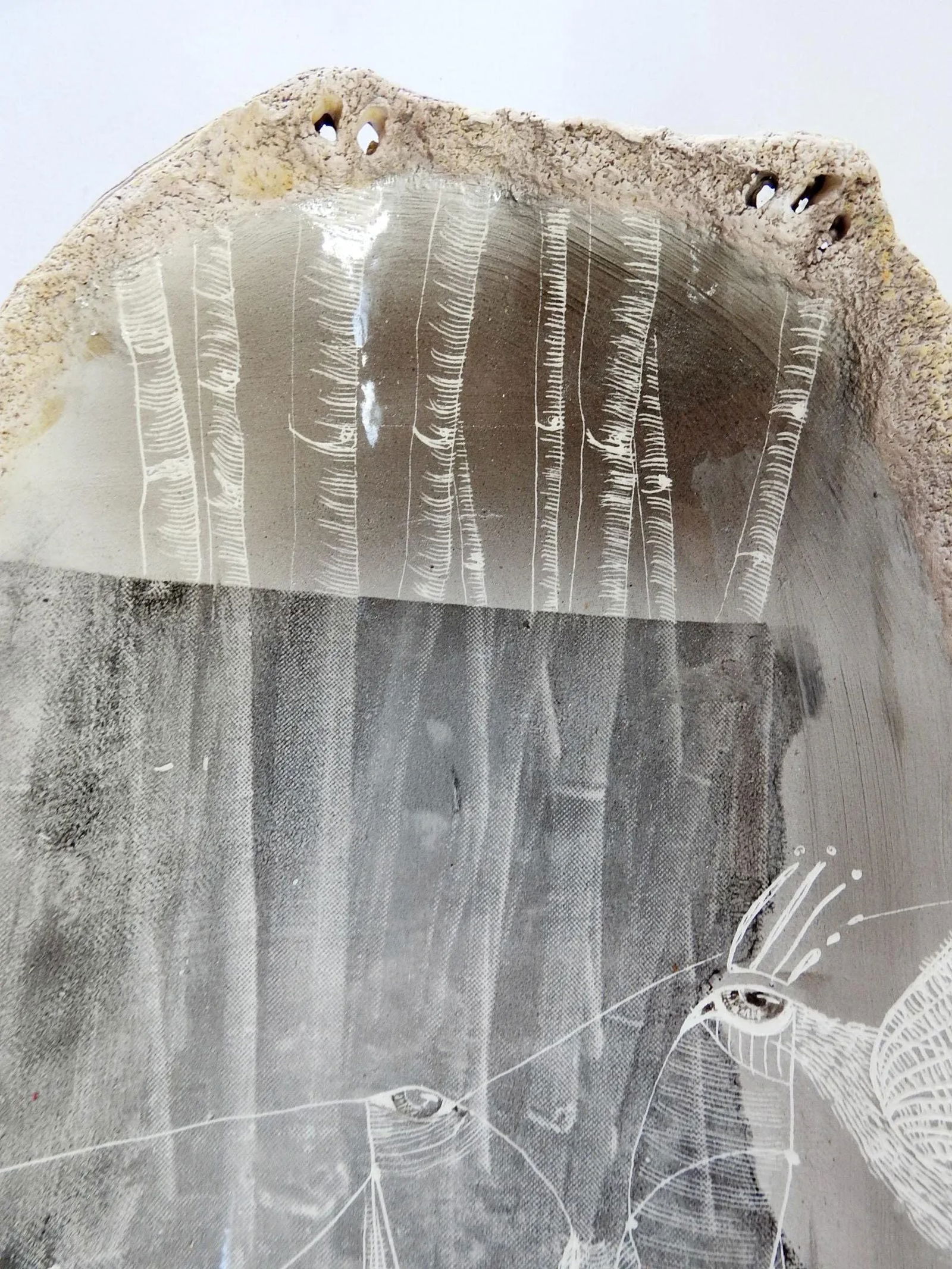 Vintage Abstract Clay Portrait Bowl by Alejandra Almuelle - 3