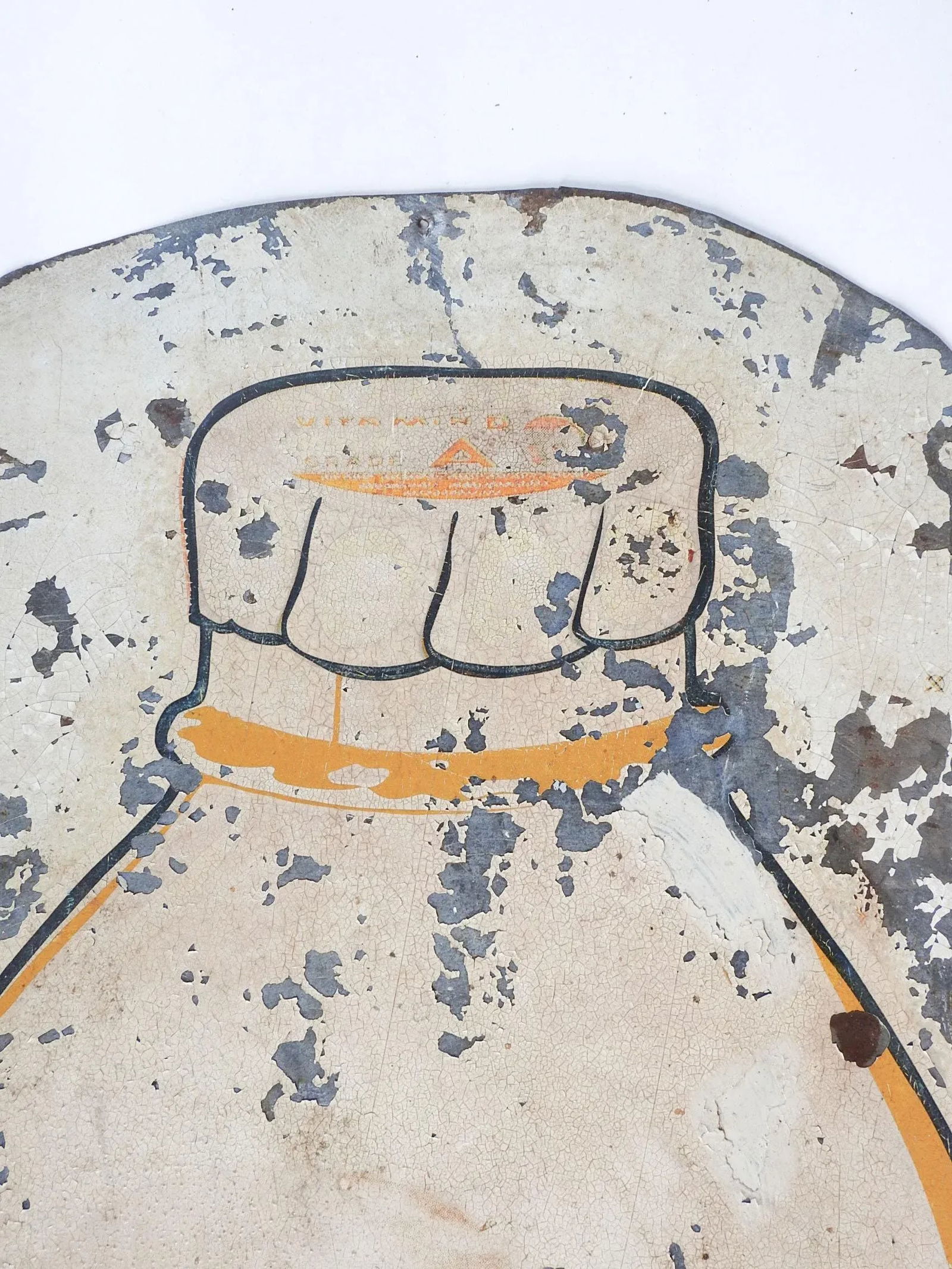 Vintage Distressed Metzger's Milk Bottle Sign - 2