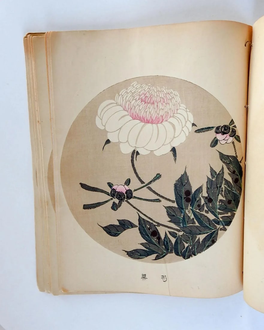 Vintage Bound Portfolio Japanese Block Prints - 2