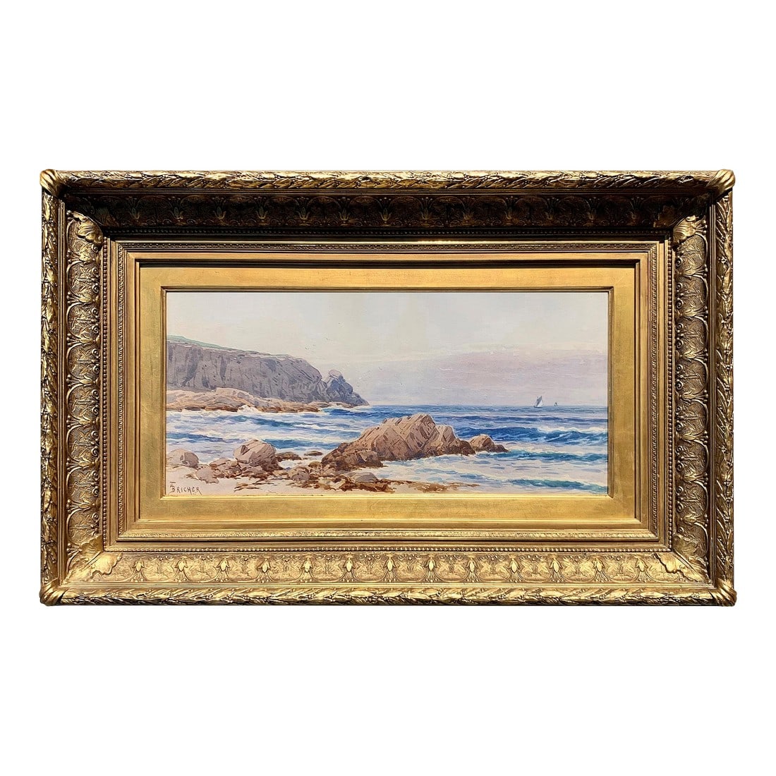 Late 19th Century "Coast of Grand Manan Island," a Watercolor by Hudson River School Artist Alfred T (1 of 2)