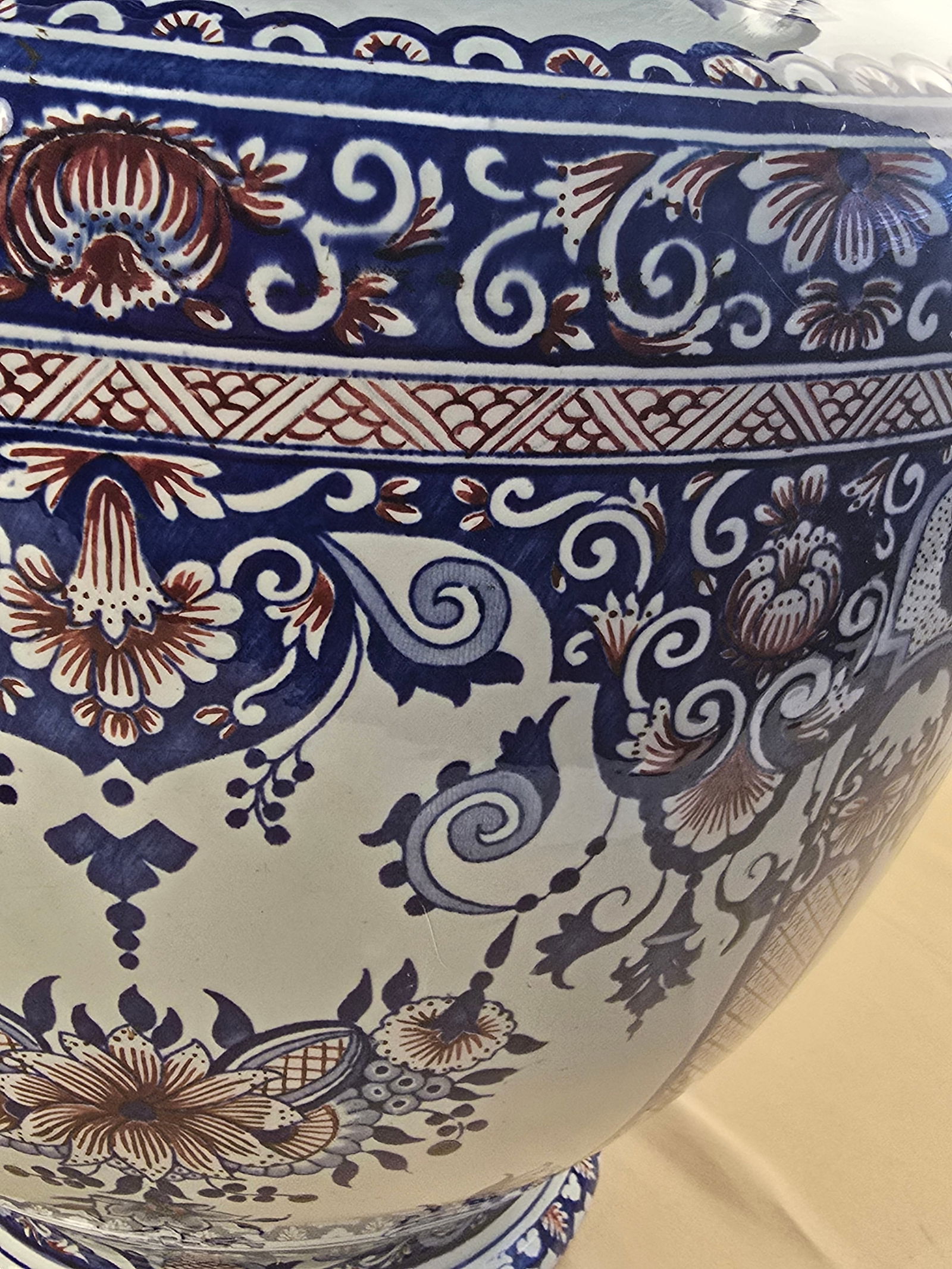 Late 19th Century French Gien Faience Vase, Large - 4