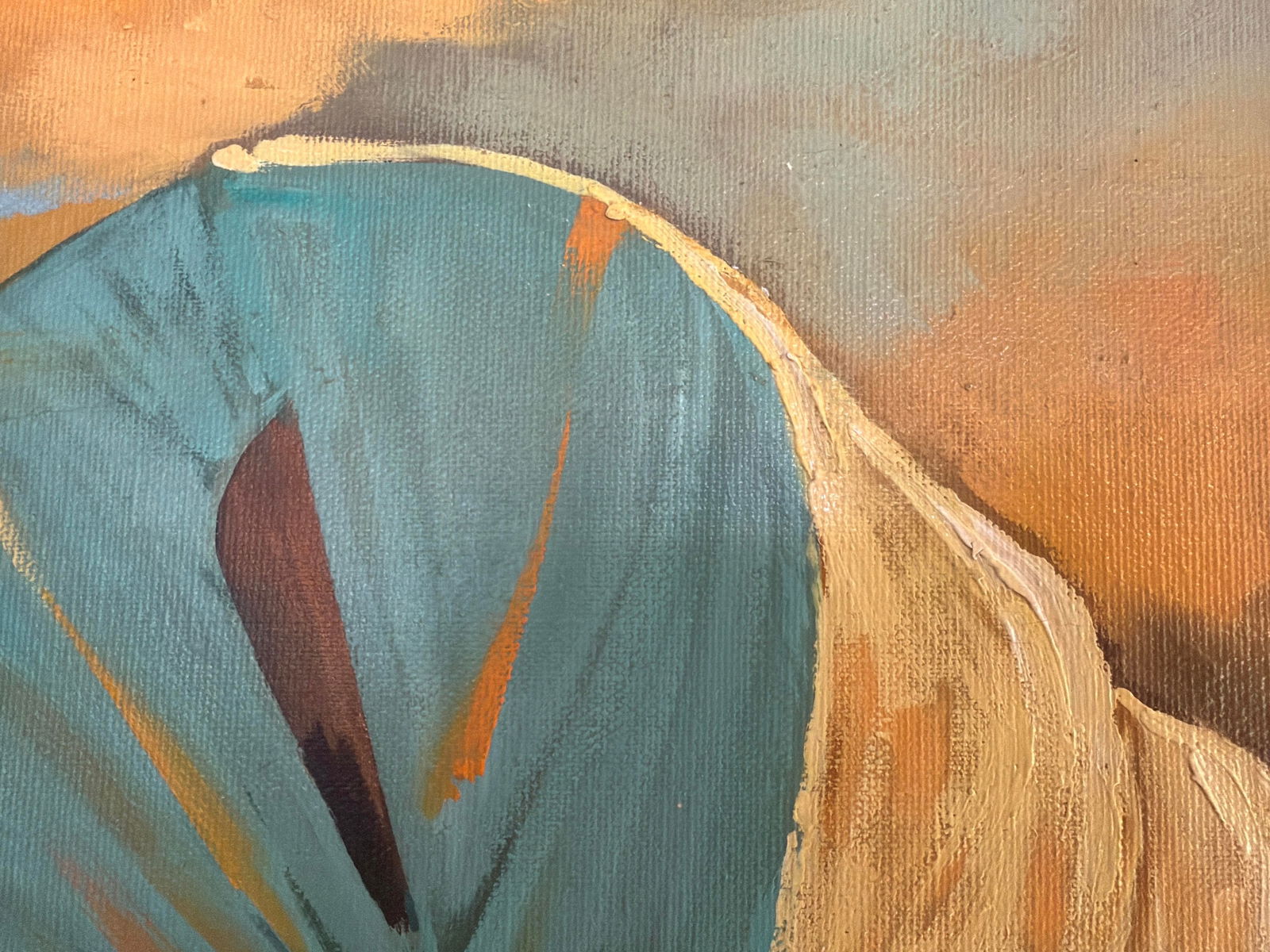 Vintage Original Oil Painting Pioneer Wagon River Crossing Dawn Signed Horman - 13