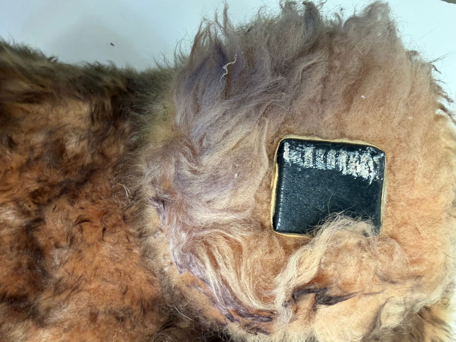 Park Ave Scully & Scully Plush Bear Lambs Wool Foot Stool Ottoman 1950s Luxury - 10