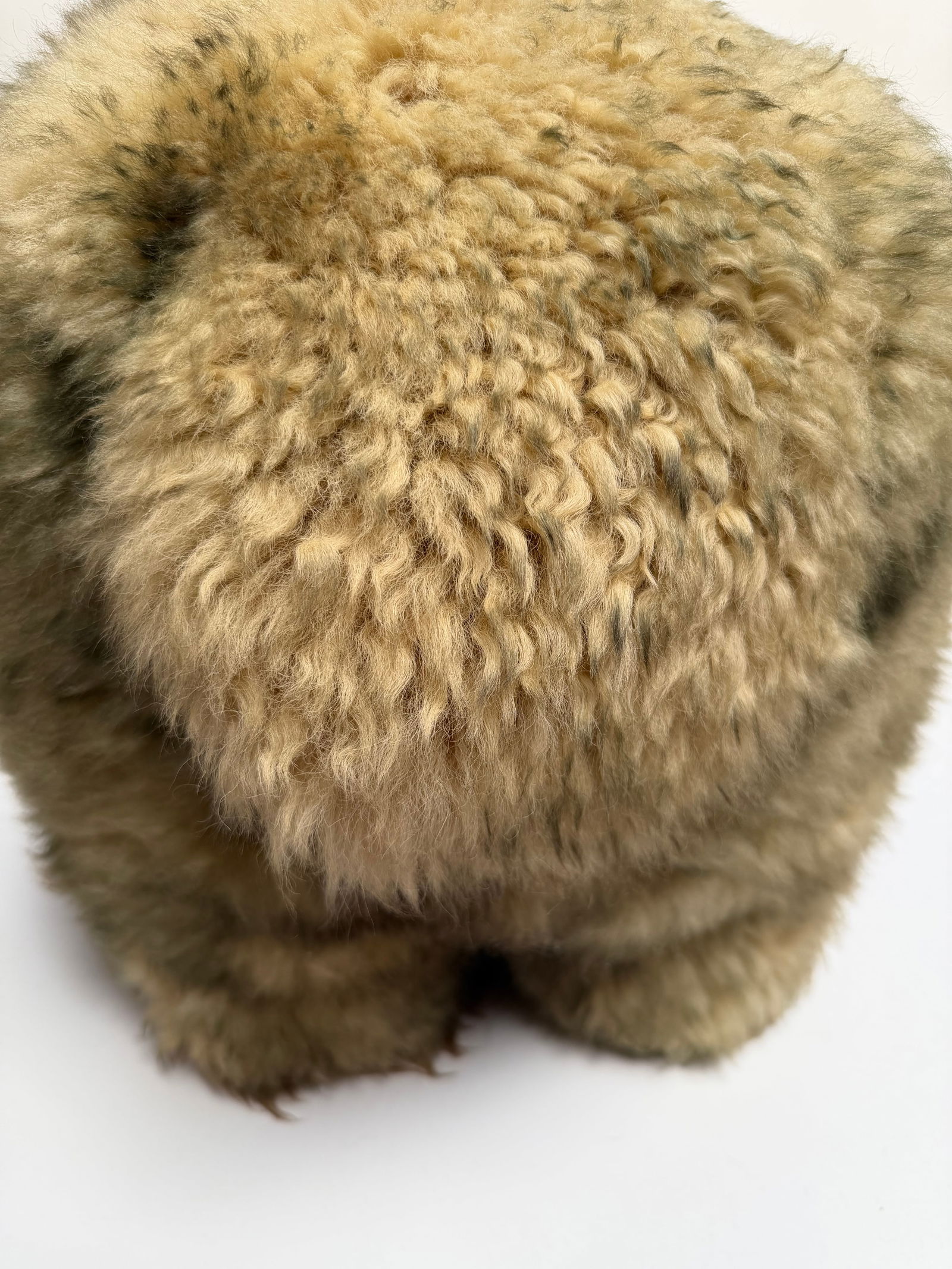 Park Ave Scully & Scully Plush Bear Lambs Wool Foot Stool Ottoman 1950s Luxury - 14