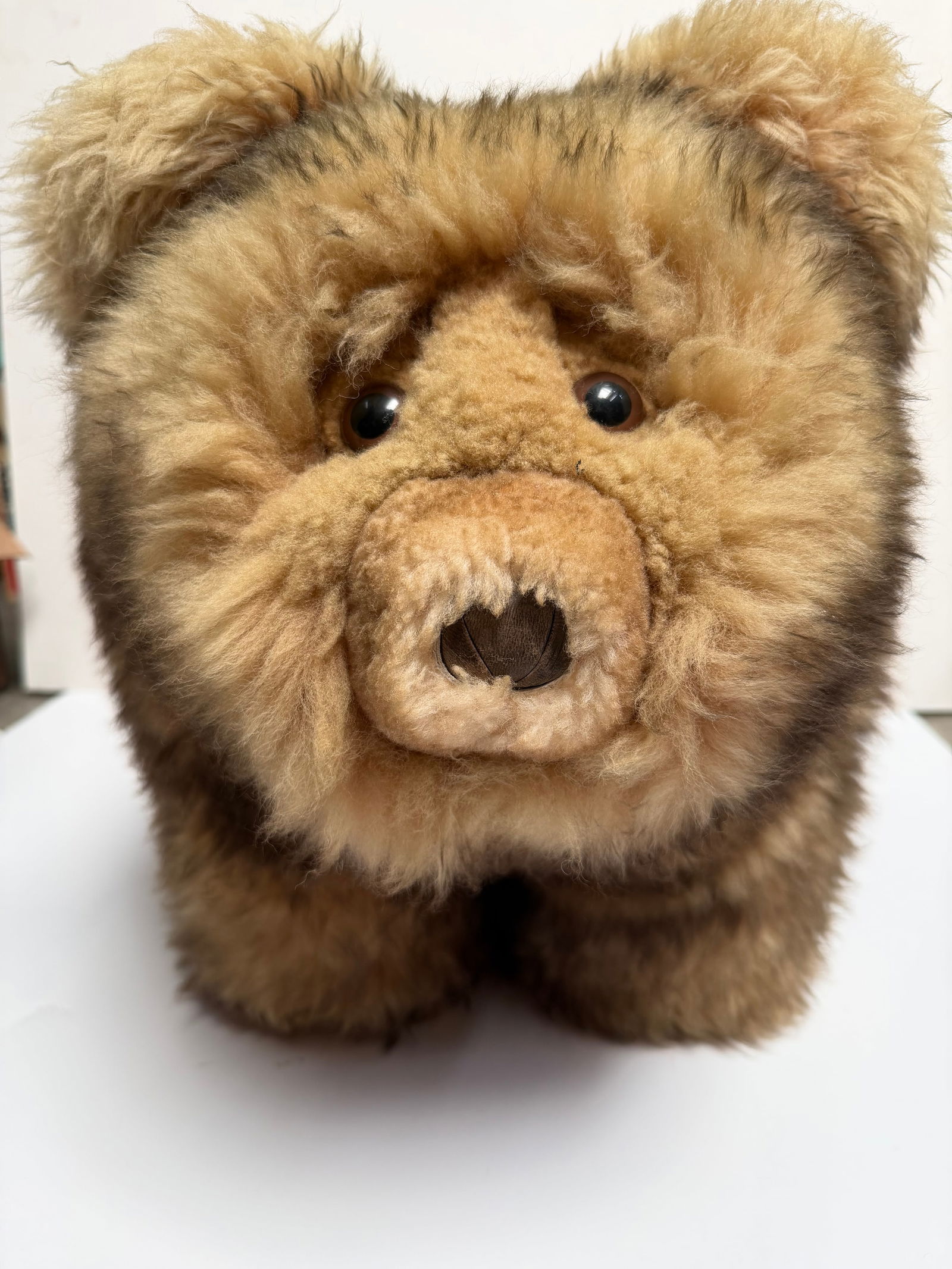 Park Ave Scully & Scully Plush Bear Lambs Wool Foot Stool Ottoman 1950s Luxury - 6