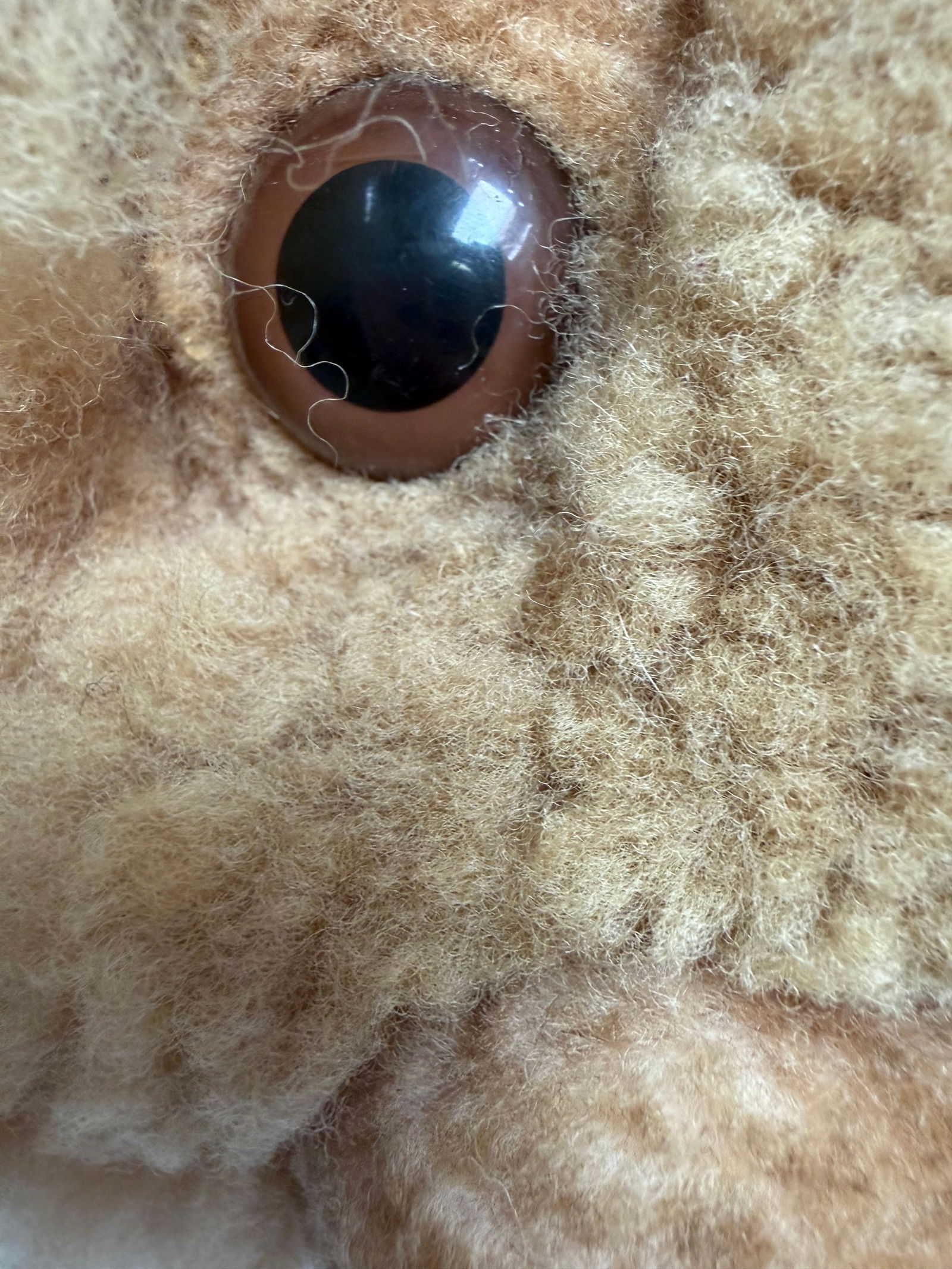 Park Ave Scully & Scully Plush Bear Lambs Wool Foot Stool Ottoman 1950s Luxury - 7