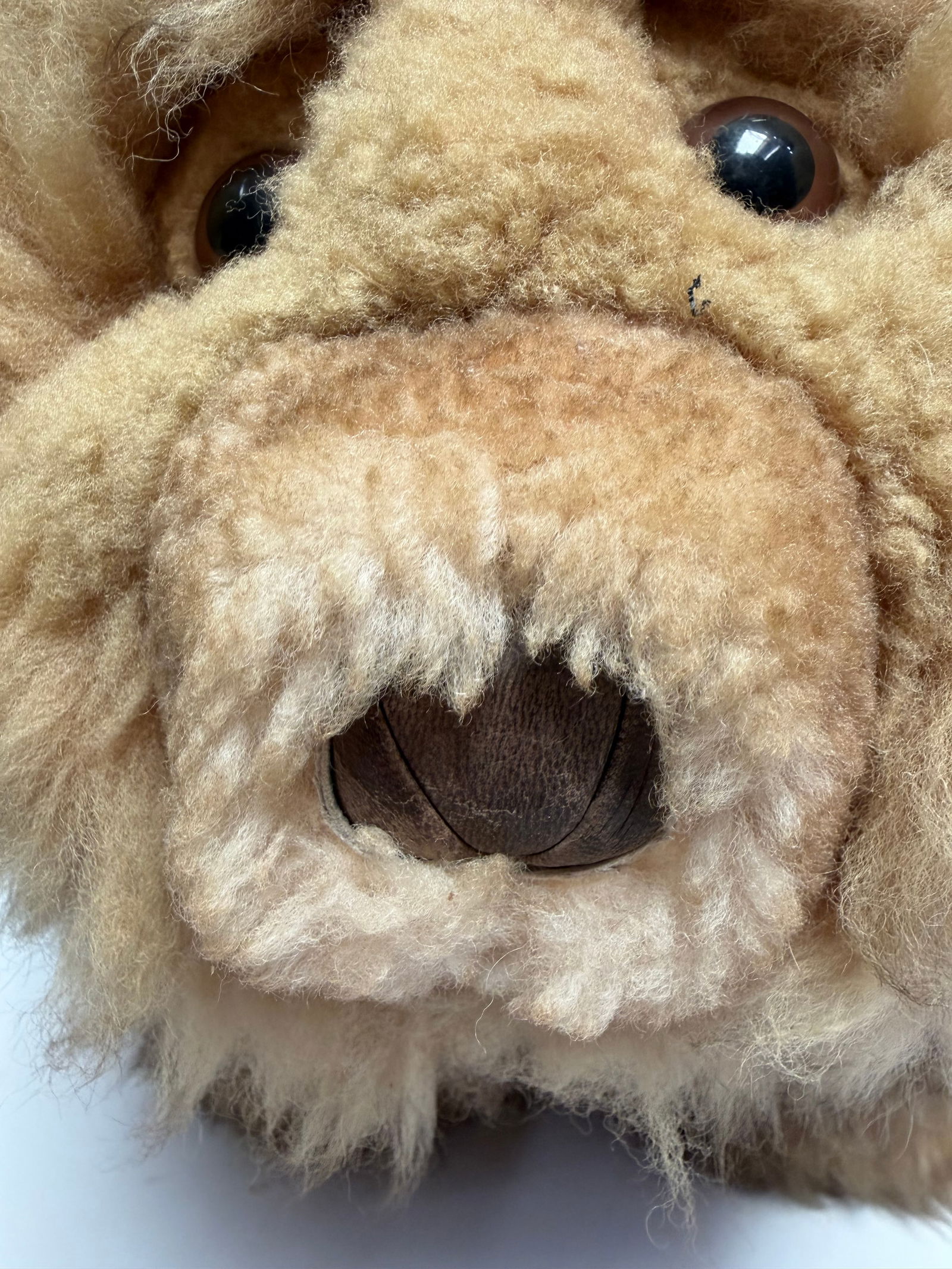 Park Ave Scully & Scully Plush Bear Lambs Wool Foot Stool Ottoman 1950s Luxury - 8