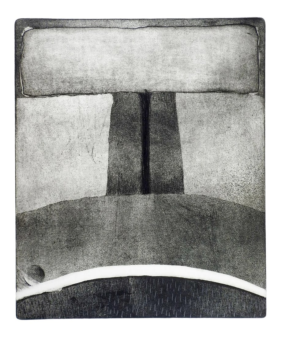 Abstract Monolith Etching by Marilyn Lanfear