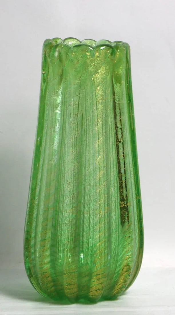 Barovier e Toso Cordonato D' Oro Murano Art Glass Vase - 2