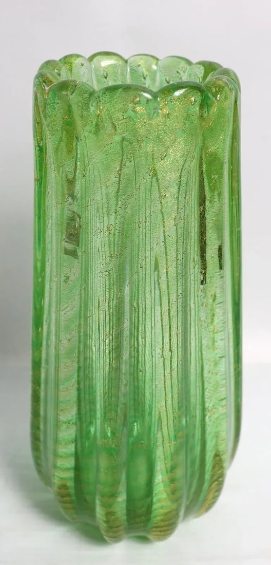 Barovier e Toso Cordonato D' Oro Murano Art Glass Vase - 3