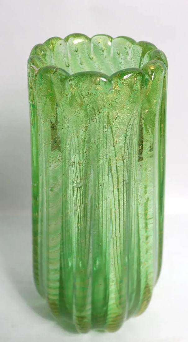 Barovier e Toso Cordonato D' Oro Murano Art Glass Vase - 4