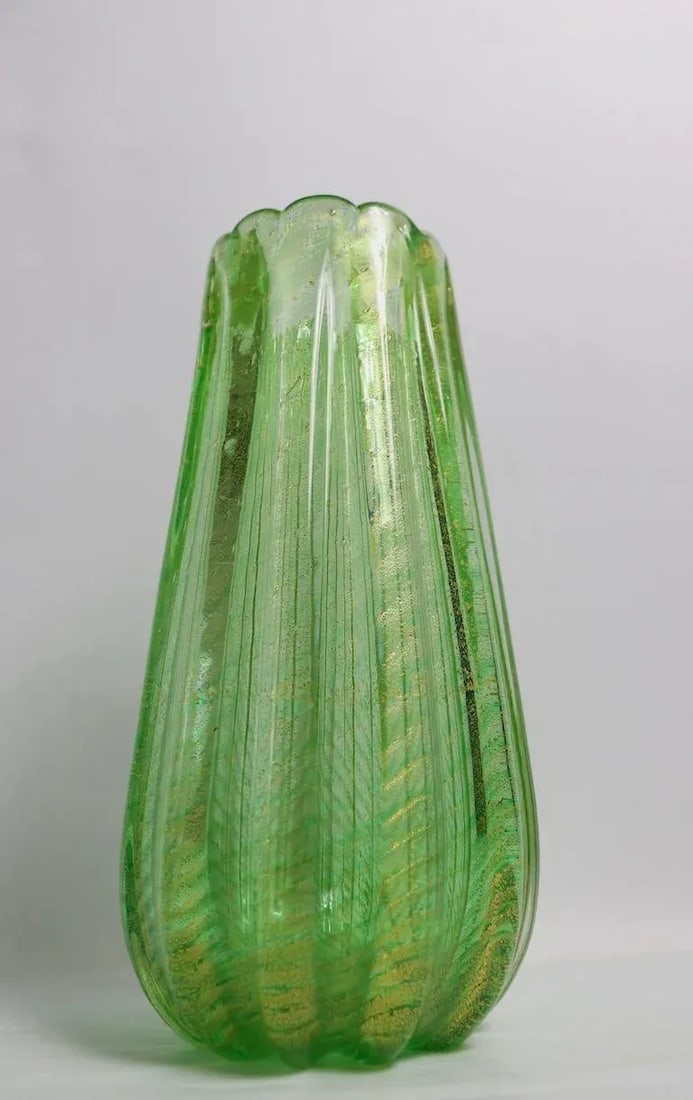 Barovier e Toso Cordonato D' Oro Murano Art Glass Vase - 6