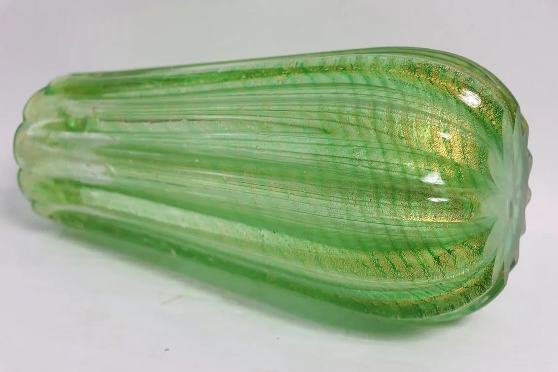 Barovier e Toso Cordonato D' Oro Murano Art Glass Vase - 8