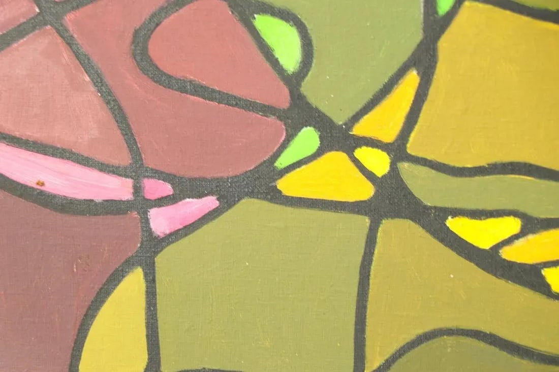 Abstract Oil on Canvass Painting by Noted Vermont Artist Lois Foley '1981' - 11