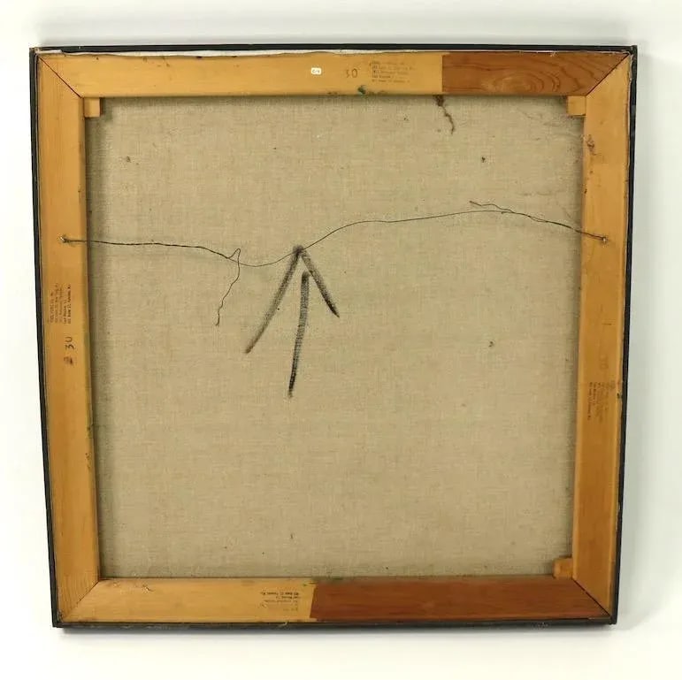 Abstract Oil on Canvass Painting by Noted Vermont Artist Lois Foley '1981' - 3