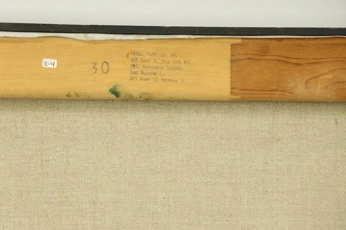 Abstract Oil on Canvass Painting by Noted Vermont Artist Lois Foley '1981' - 4