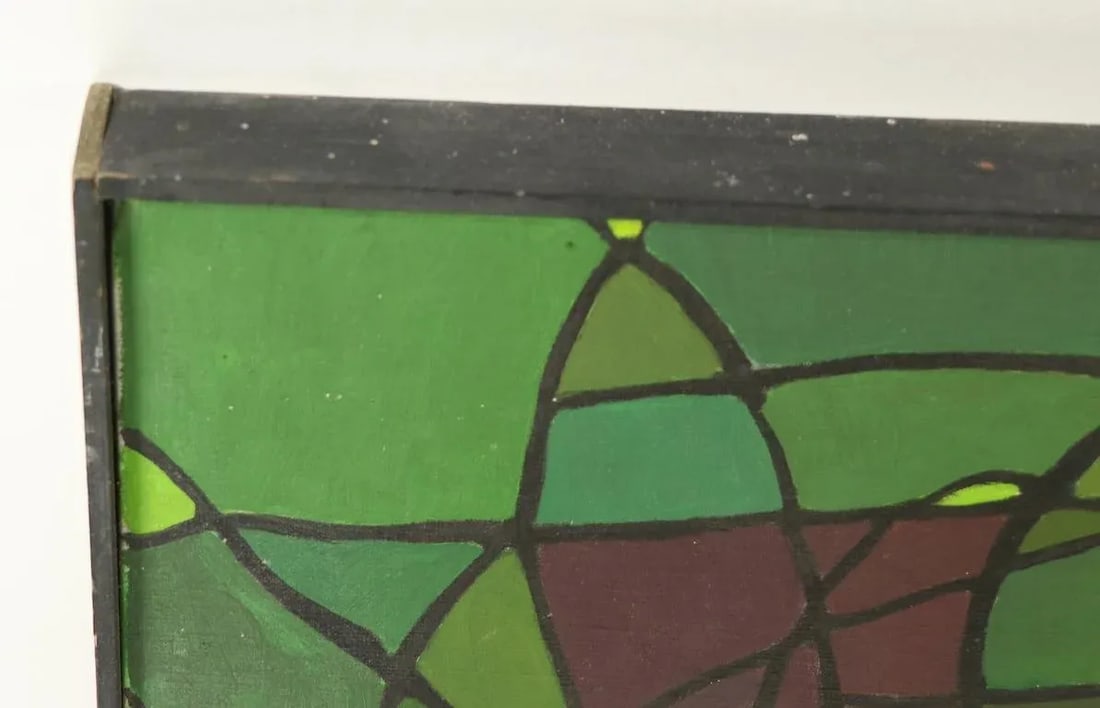 Abstract Oil on Canvass Painting by Noted Vermont Artist Lois Foley '1981' - 9