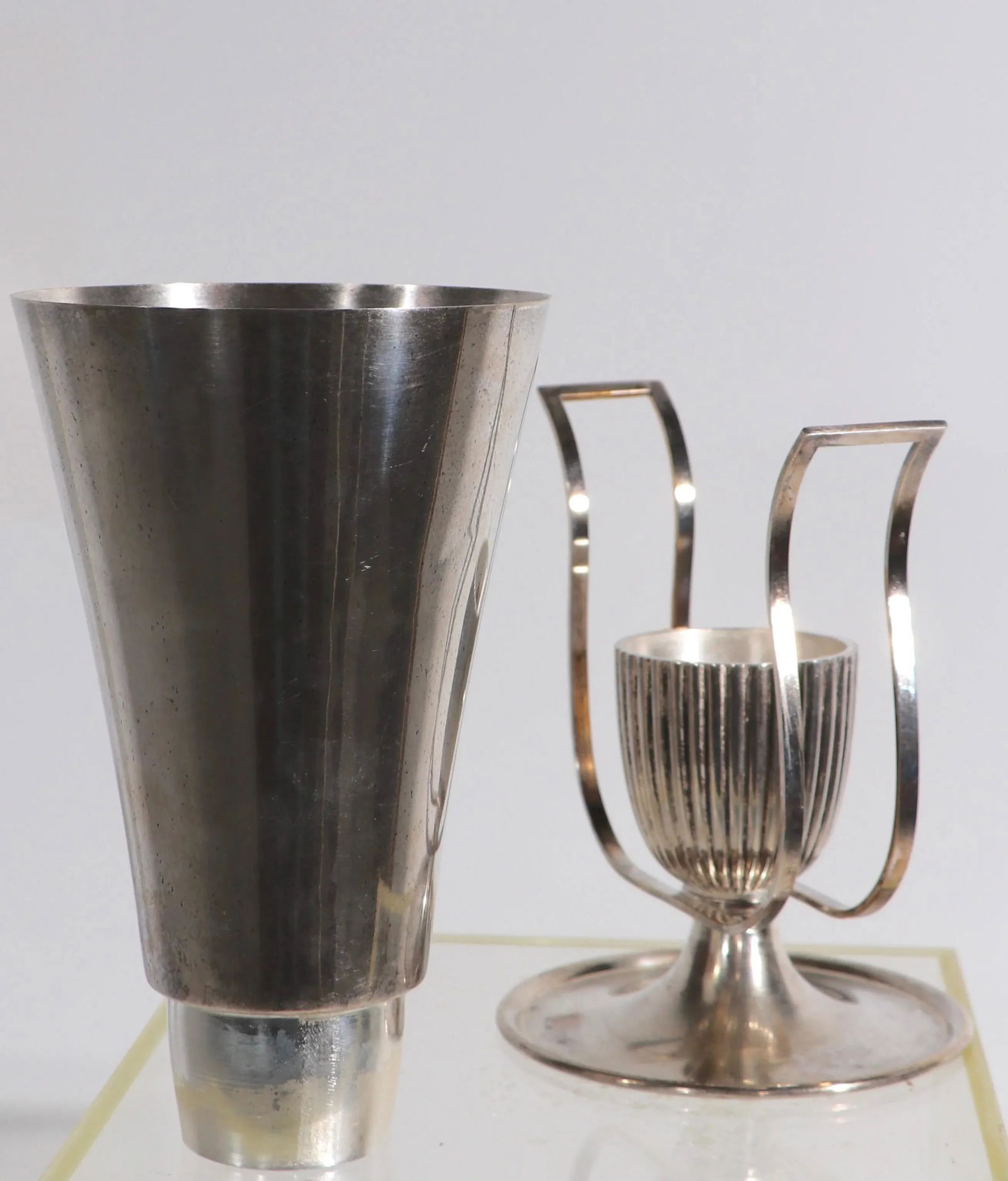 Silver Plate Urn Form Vase by Tommi Parzinger - 8