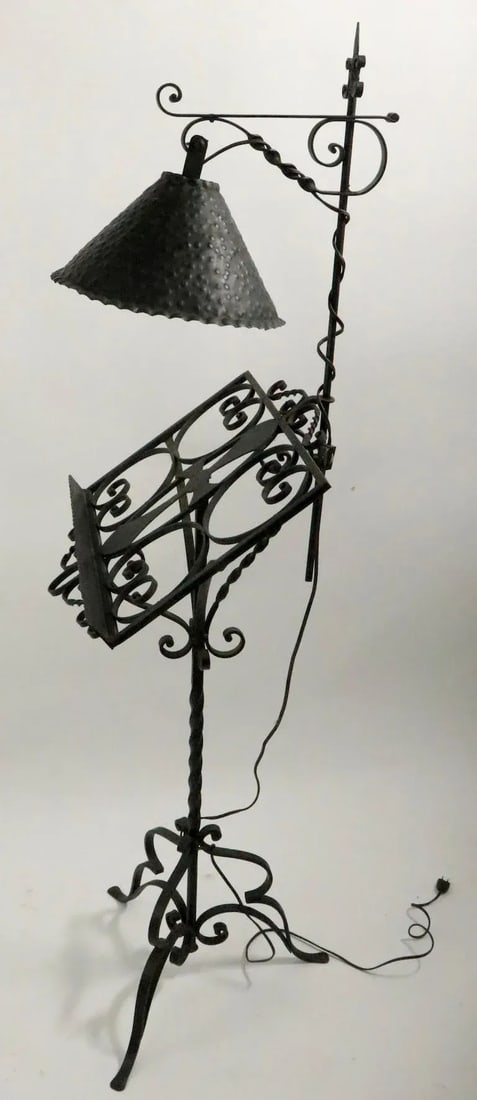 Gothic Arts & Crafts, Wrought Iron Bible, Bookstand, Lecturn, Maitre D Stand - 10