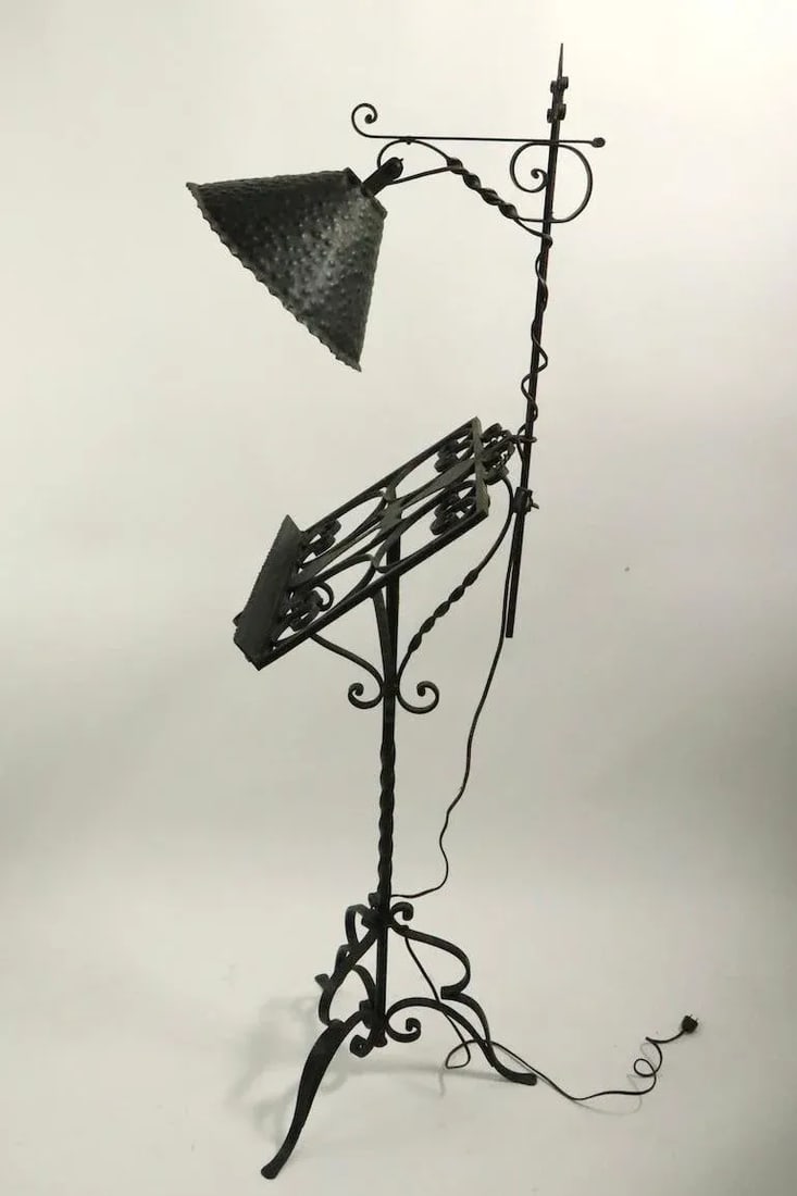 Gothic Arts & Crafts, Wrought Iron Bible, Bookstand, Lecturn, Maitre D Stand - 11