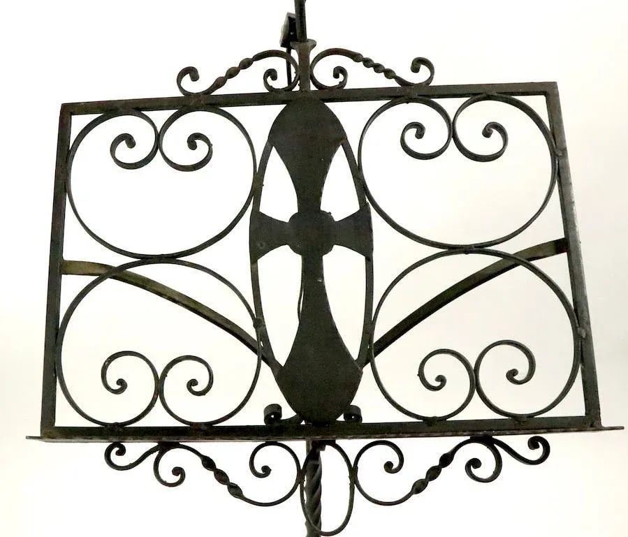Gothic Arts & Crafts, Wrought Iron Bible, Bookstand, Lecturn, Maitre D Stand - 2