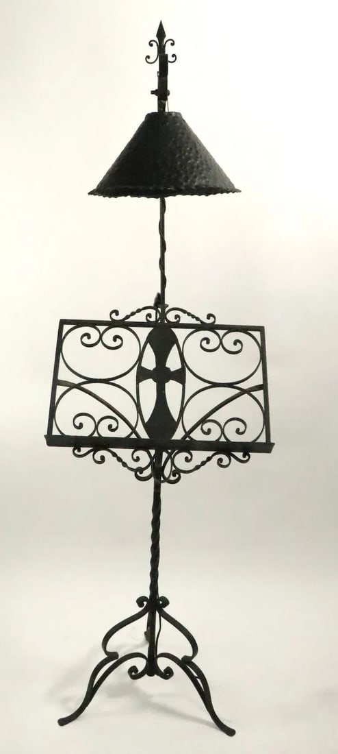 Gothic Arts & Crafts, Wrought Iron Bible, Bookstand, Lecturn, Maitre D Stand - 3