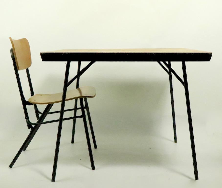 Mid Century Dinette Card Table & 4 Chairs by Cavalier - 10