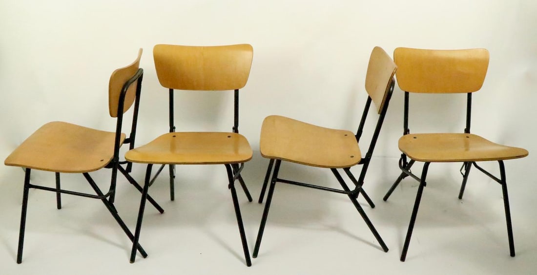 Mid Century Dinette Card Table & 4 Chairs by Cavalier - 8