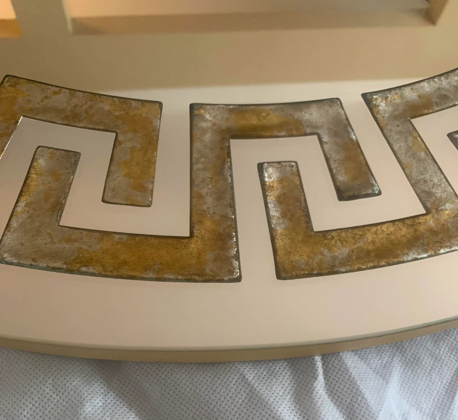 David Marshall Reserve Gilt Greek Key Mirror - 2