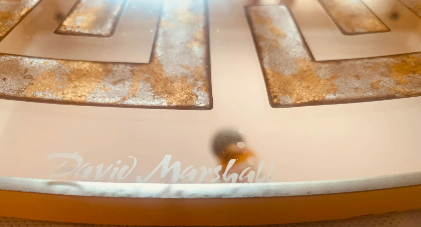 David Marshall Reserve Gilt Greek Key Mirror - 3