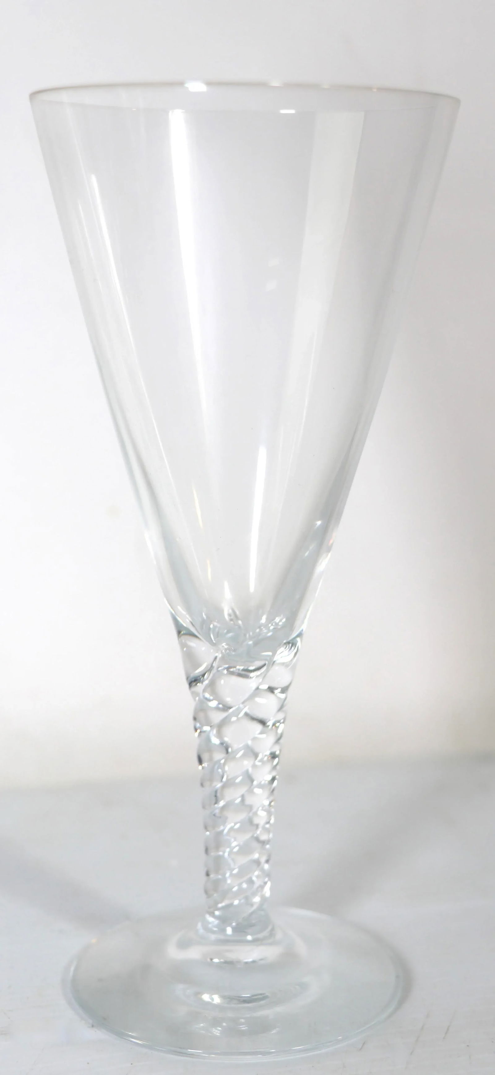 1960s Holmegaard Twist Pattern Stemware Water Glasses- Set of 9 - 2