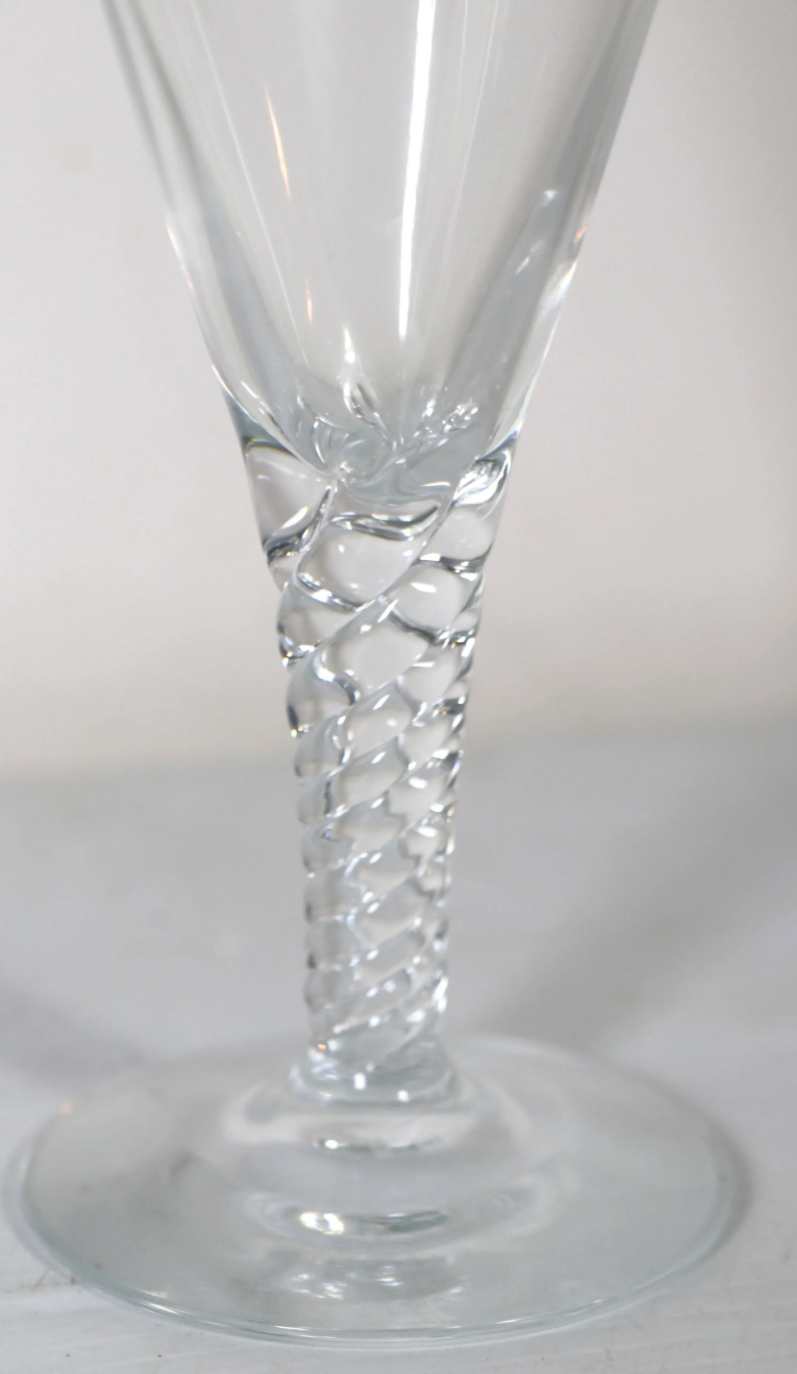 1960s Holmegaard Twist Pattern Stemware Water Glasses- Set of 9 - 4