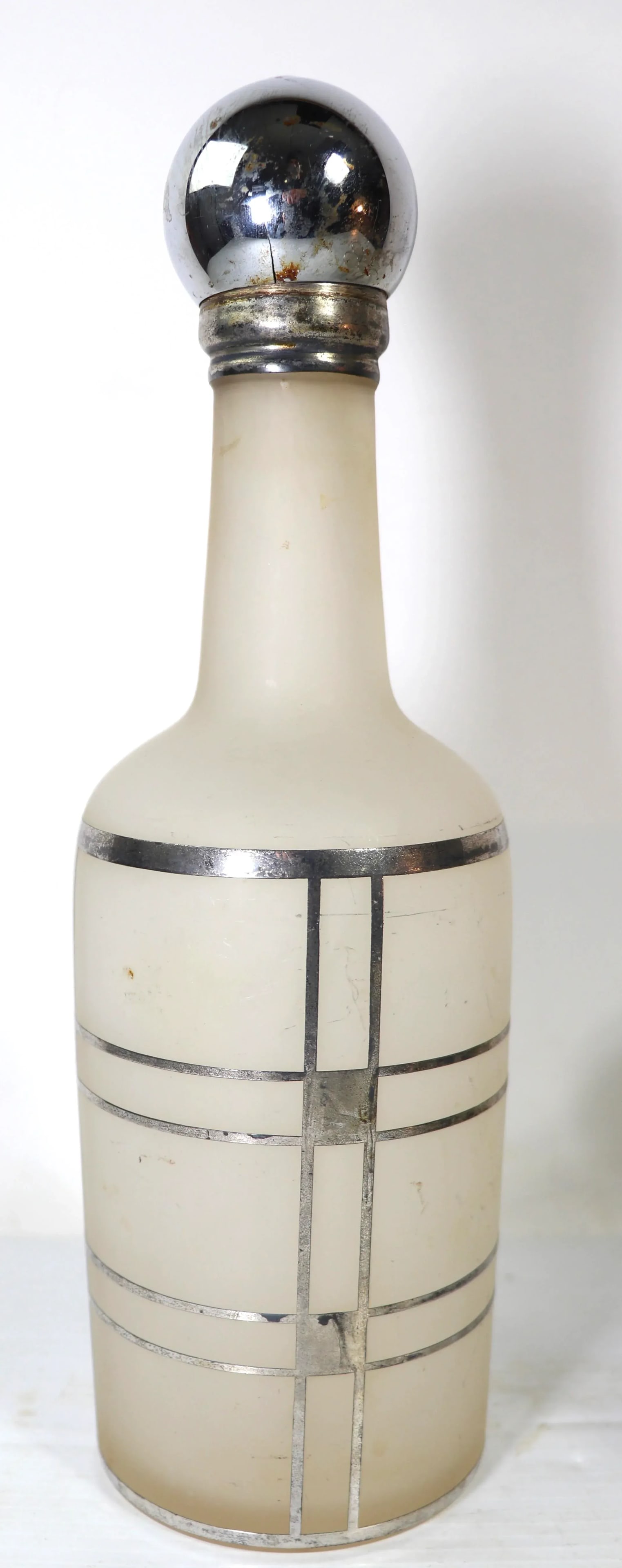 1930s Fostoria Silver Overlay Art Deco Bar Cocktail Set- 13 Pieces - 4