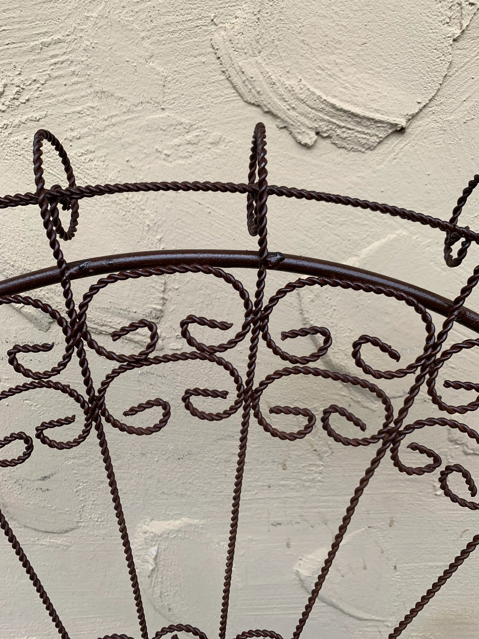 Salterini Style Wrought Iron Peacock Back Rocking Chair - 12