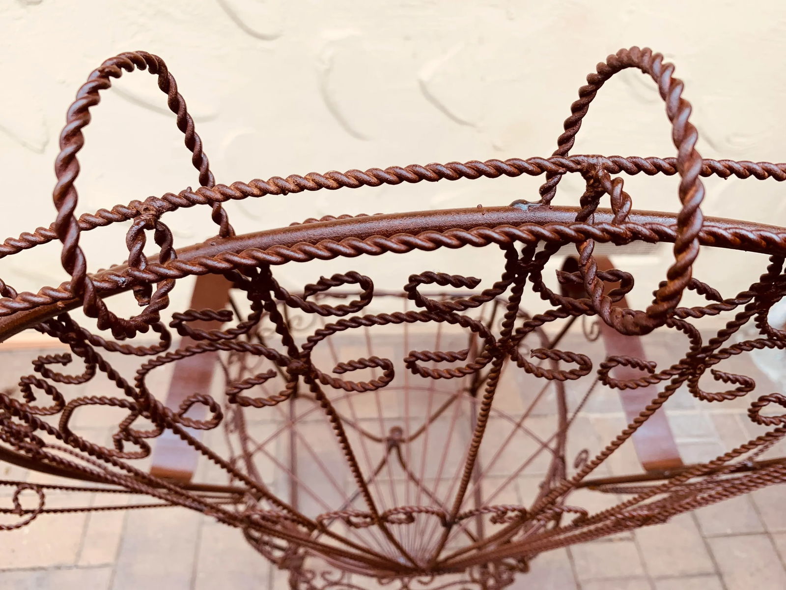 Salterini Style Wrought Iron Peacock Back Rocking Chair - 2