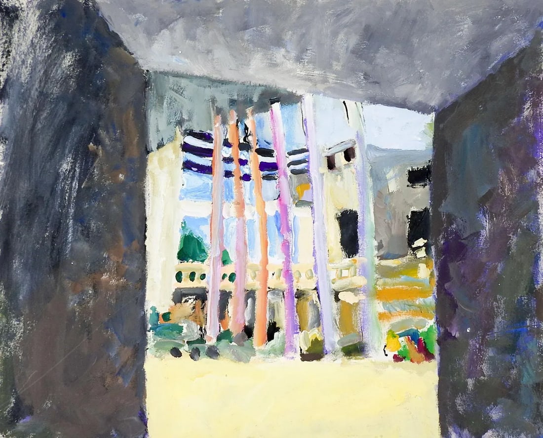 Abstract Cityscape Painting by Marilyn Lanfear - 3