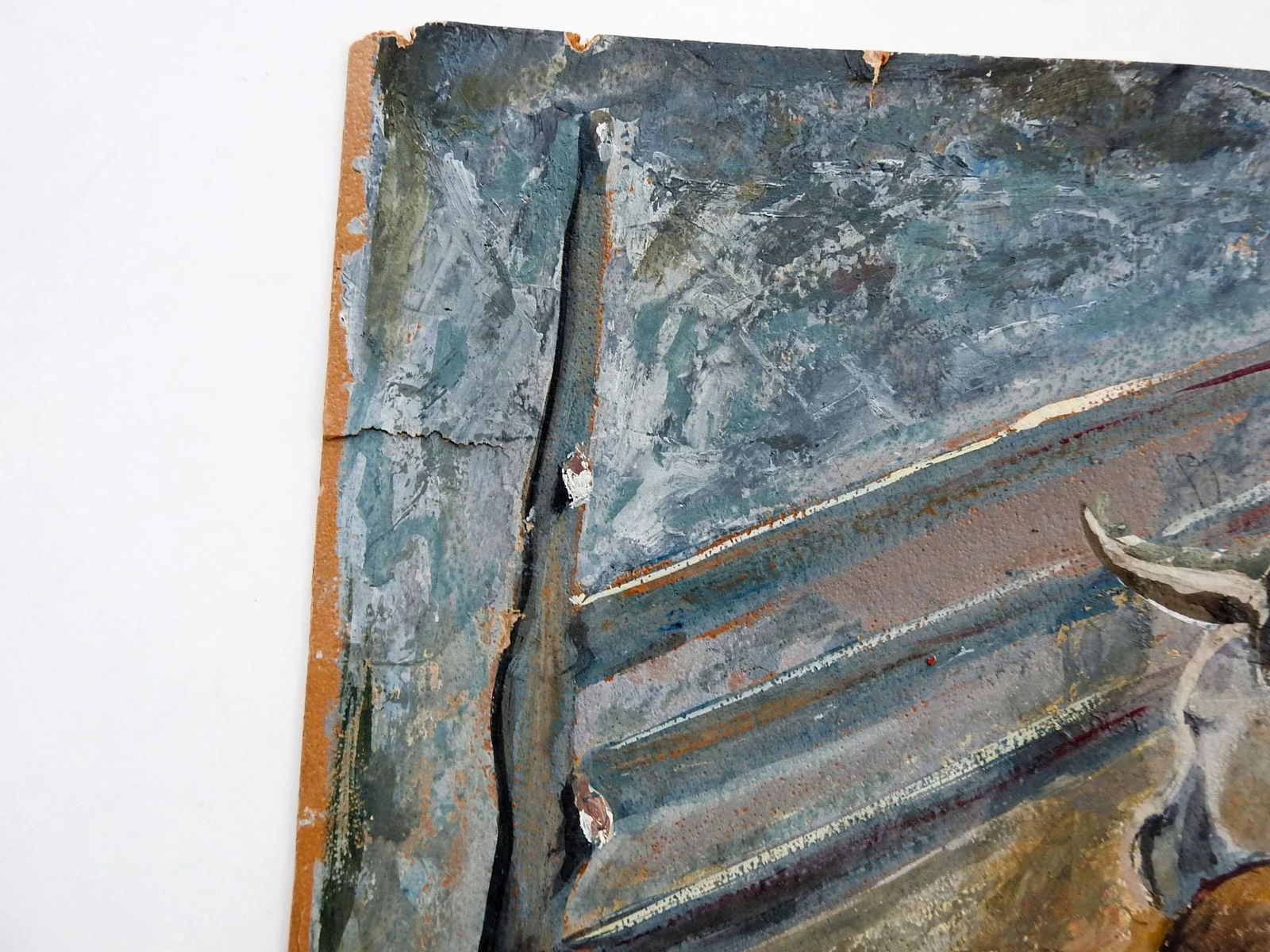 Vintage 1930's Cow & Calf Painting - 5