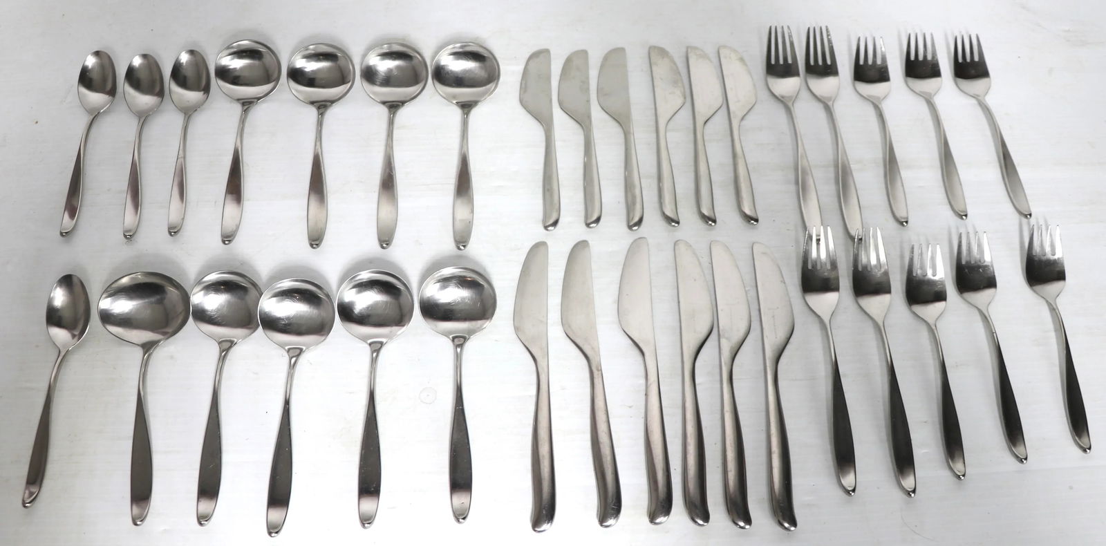 35 Pc. Set of Lauffer Stainless Steel Flatware Design 2 by Don Wallace - 7