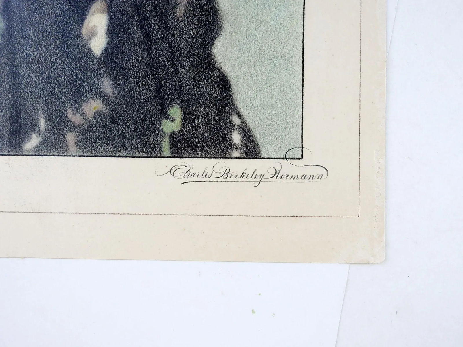 Vintage Charles Berkeley Normann Portrait of Geneva Flores Hart Drawing - 2