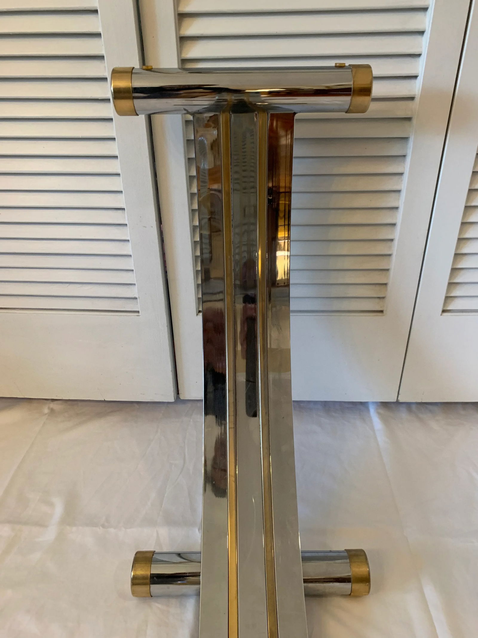 Vintage Romeo Rega Chrome Brass U-Shaped Console Table - 12