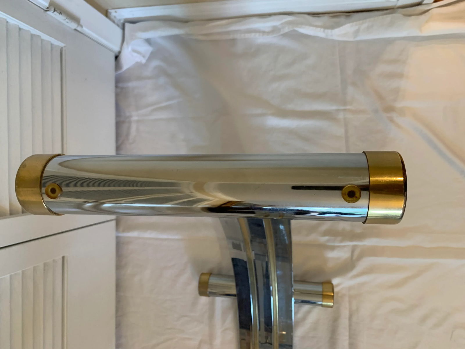 Vintage Romeo Rega Chrome Brass U-Shaped Console Table - 6