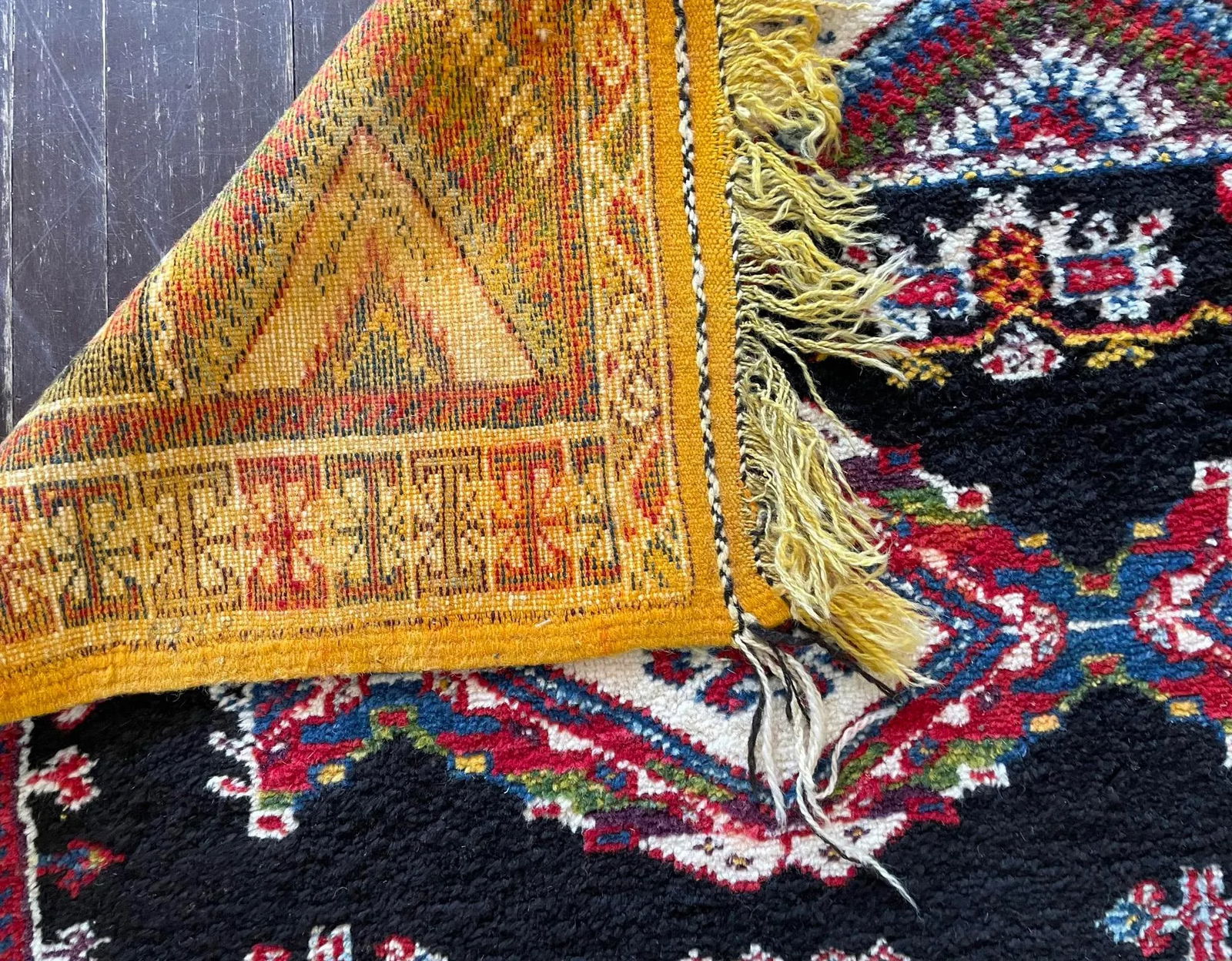 Vintage Handmade Moroccan Rug,#17362, 3'9"6'6" C-1960's - 4