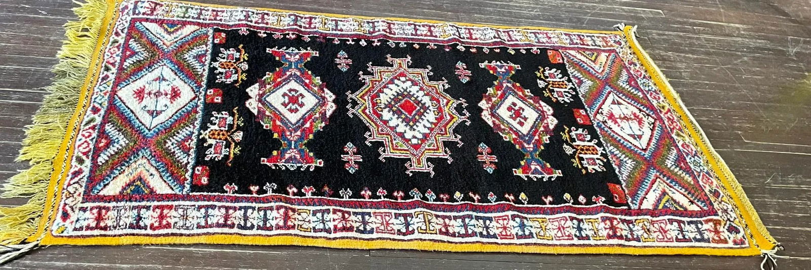 Vintage Handmade Moroccan Rug,#17362, 3'9"6'6" C-1960's - 5