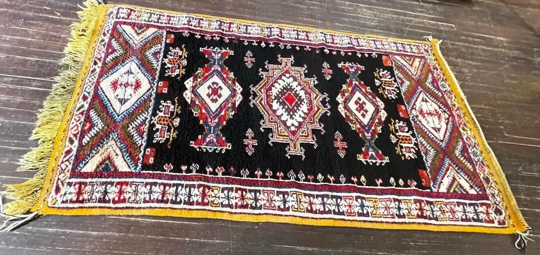 Vintage Handmade Moroccan Rug,#17362, 3'9"6'6" C-1960's - 6