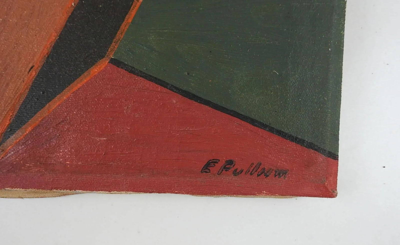 Vintage Mid Century Abstract Color Block Painting - 2