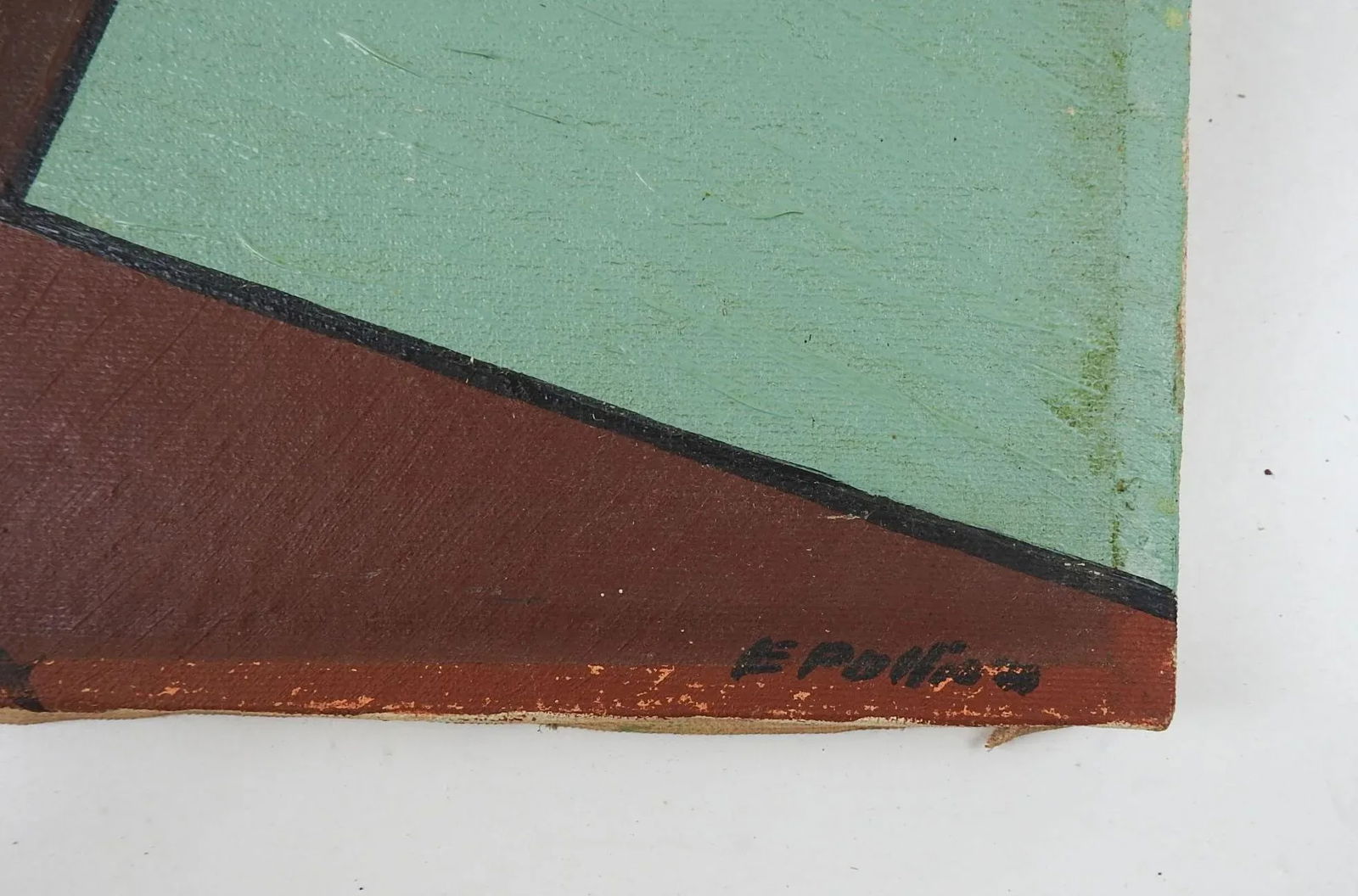 Vintage Mid Century Abstract Color Block Painting - 2