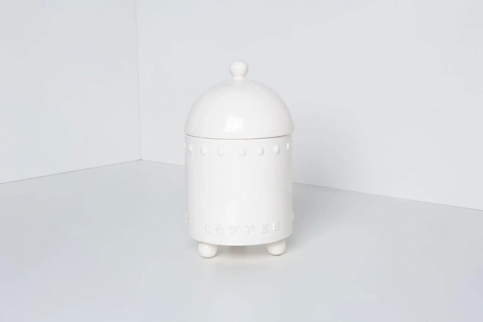 1980s Stanley Tigerman White Ceramic "Tigerman City" Coffee Canister - 3