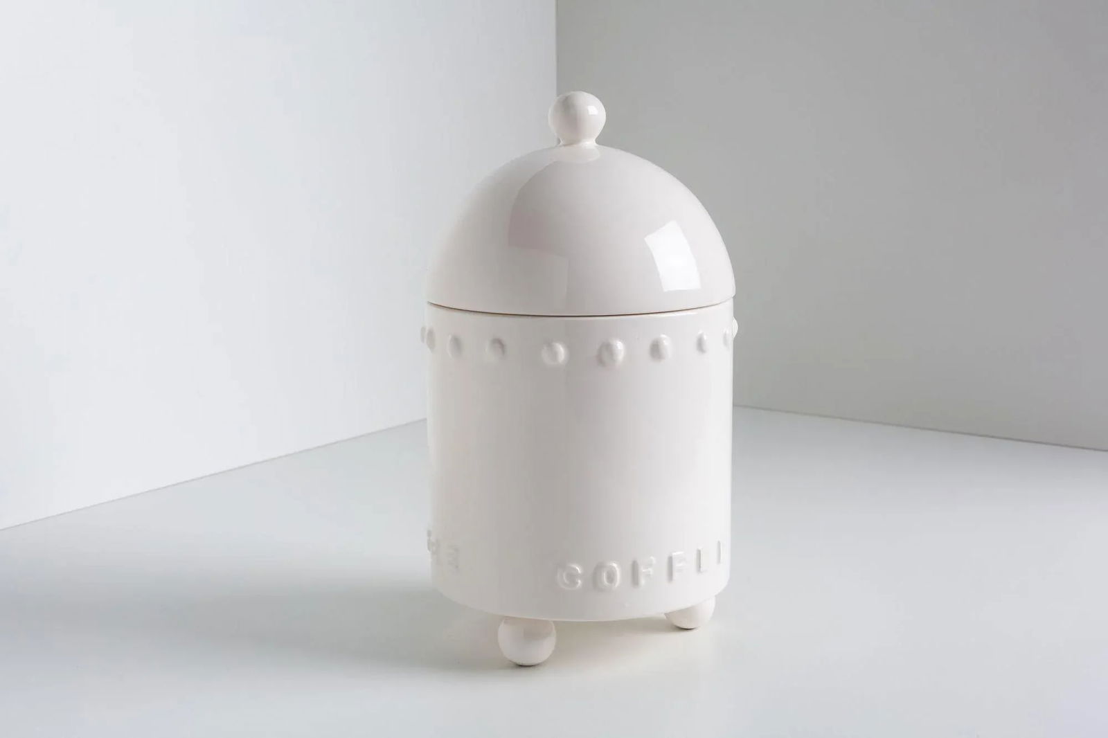 1980s Stanley Tigerman White Ceramic "Tigerman City" Coffee Canister - 4